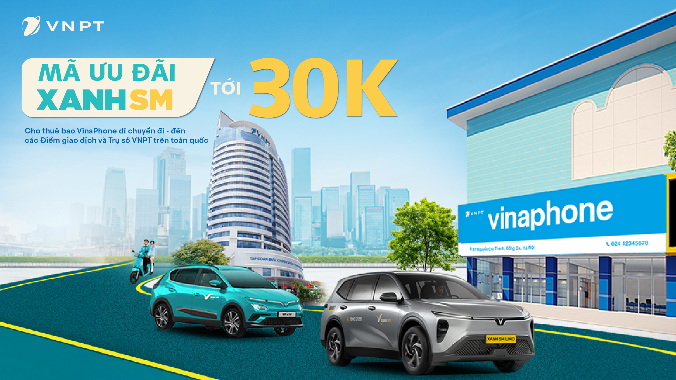 VinaPhone × Xanh SM – Kết nối hành trình xanh
