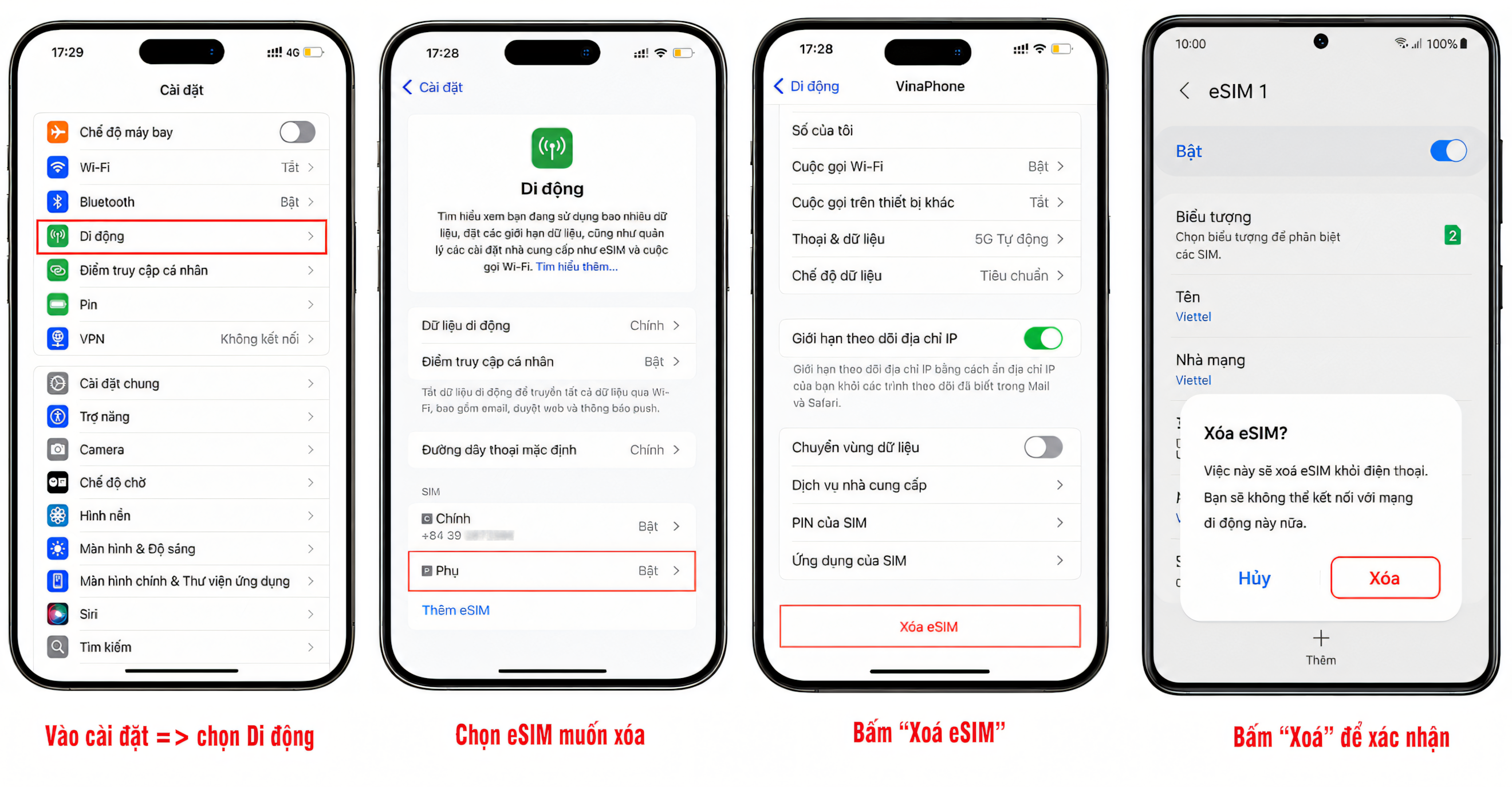 Xoá eSIM thì SIM vật lý còn dùng được không