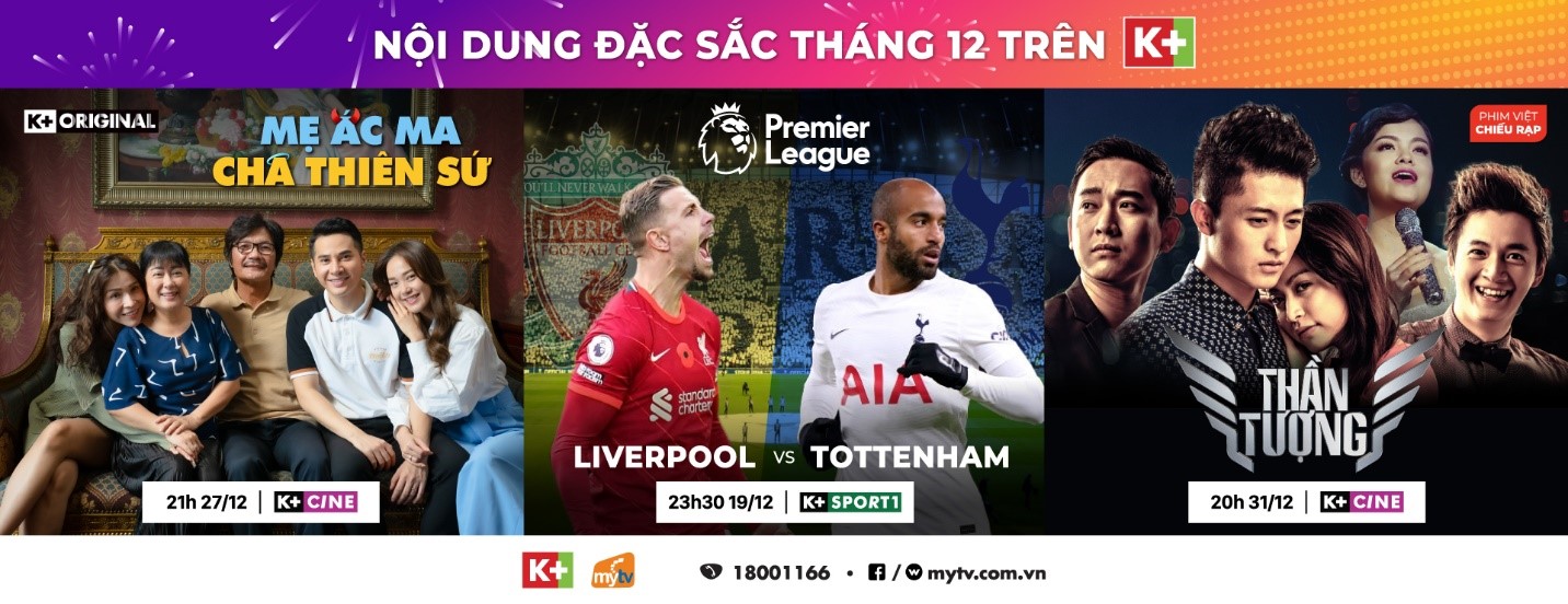 K+ tháng 12 trên truyền hình MyTV