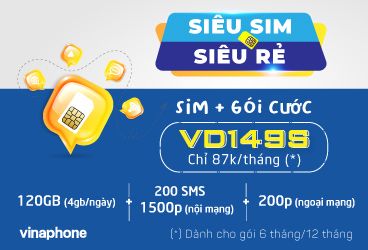 trả trước ; vinaphone ; data VD149S