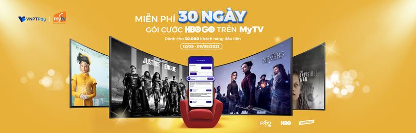 vnpt pay: khuyến mãi hbo go trên mytv